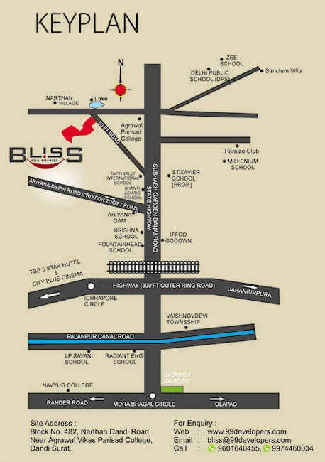 Bliss project location map